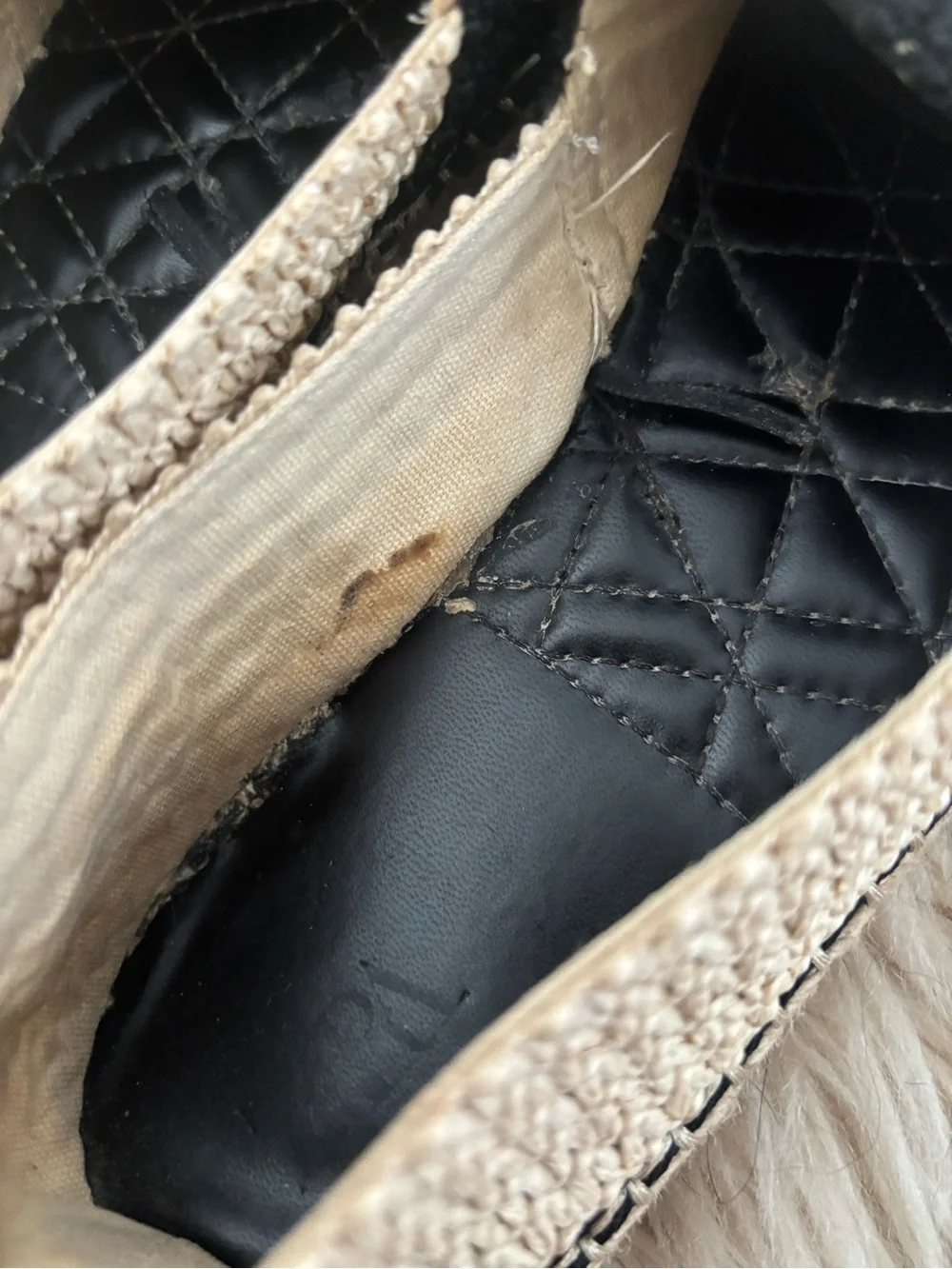 Zara Black & Natural Woven Espadrille Flats